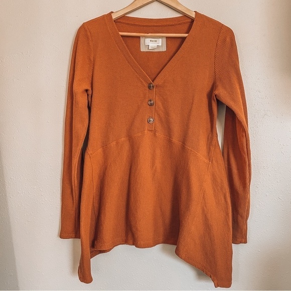 Maeve / Anthropologie | Eliza Henley Waffle Knit Tunic Top - Picture 2 of 12